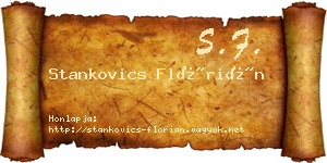 Stankovics Flórián névjegykártya